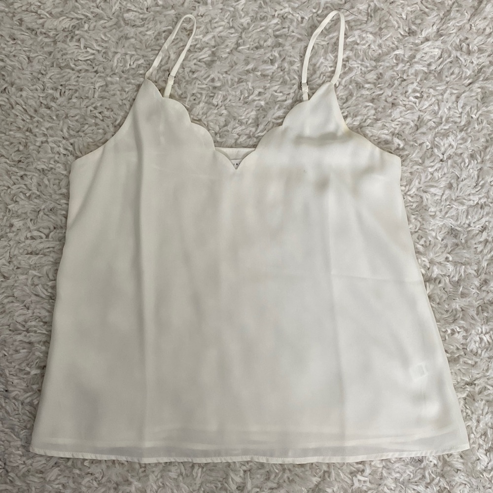 White Scallop Cami